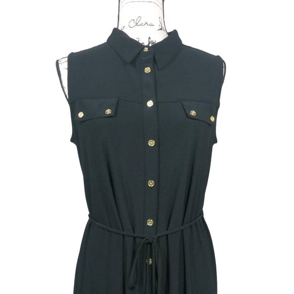 Ronni Nicole Black Button Down Shirt Dress - Picture 2 of 7
